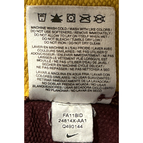 Nike DRI FIT ASU Sun Devils Maroon & Gold Polo Shirt Size L - Picture 10 of 10